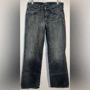 7 For All Mankind Jeans Relaxed Straight Leg Casual Button Up 31/32